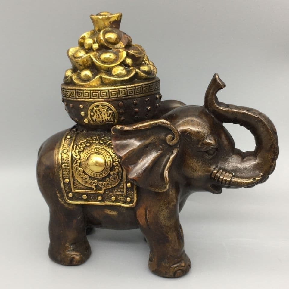 銅製 象 開運 風水 招財 置物 工芸品 装飾品