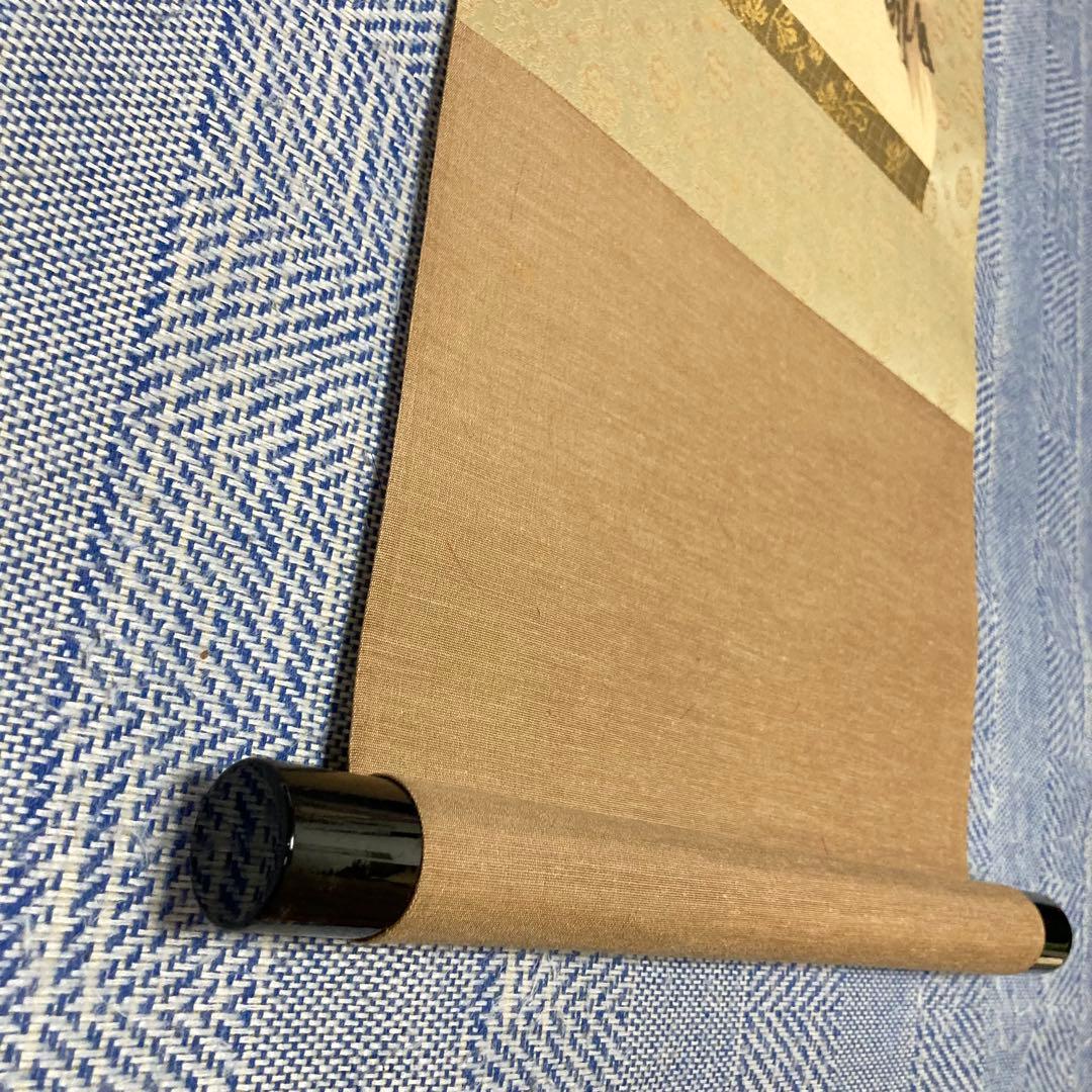 【茶掛】掛け軸　五代清風与平　盧仝煎茶園図