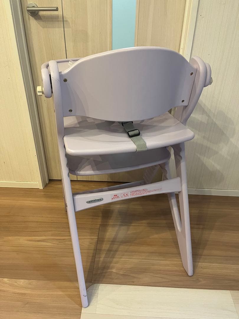 【使用期間短】大和屋　アッフルソルベチェア　グレープ　ベビーチェア