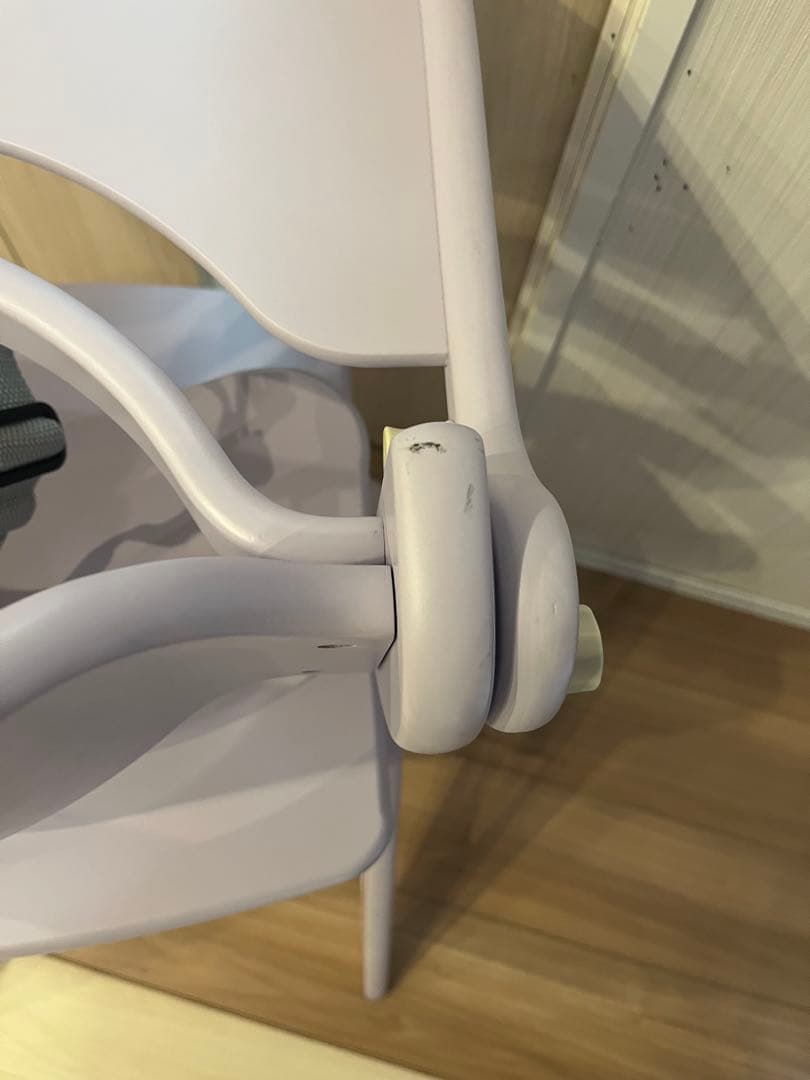 【使用期間短】大和屋　アッフルソルベチェア　グレープ　ベビーチェア