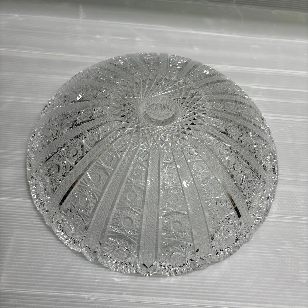 深皿　ガラス　ボヘミヤ　ガラス　チェコ製