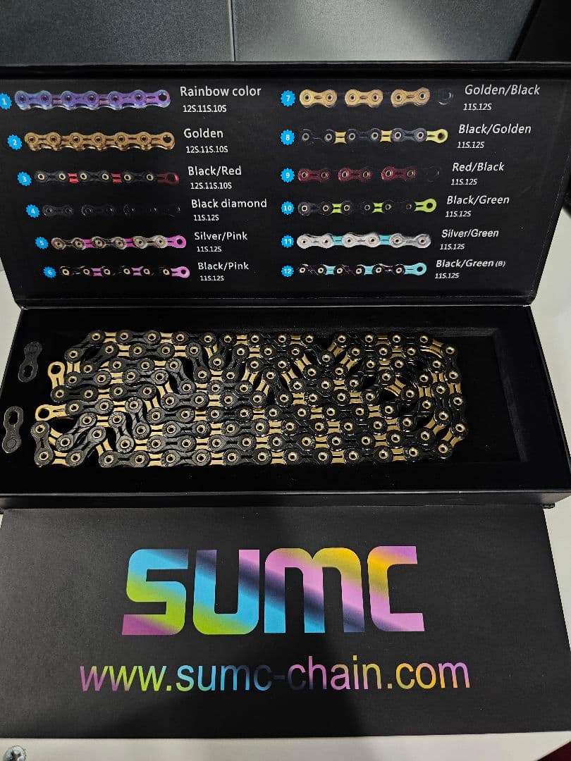 【新品・未使用】SUMC SX12SL 12速チェーン Black/Gold
