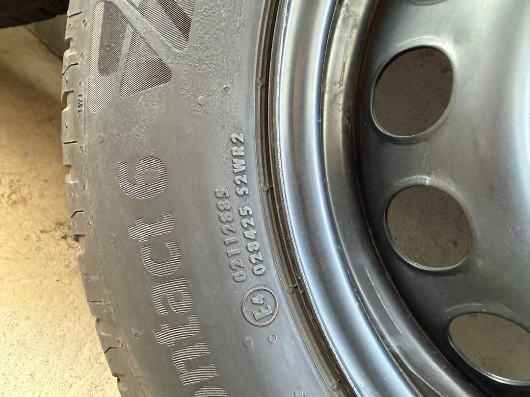 Fiat500純正スチールホイール4本セット フィアット500 ホイールカバー付