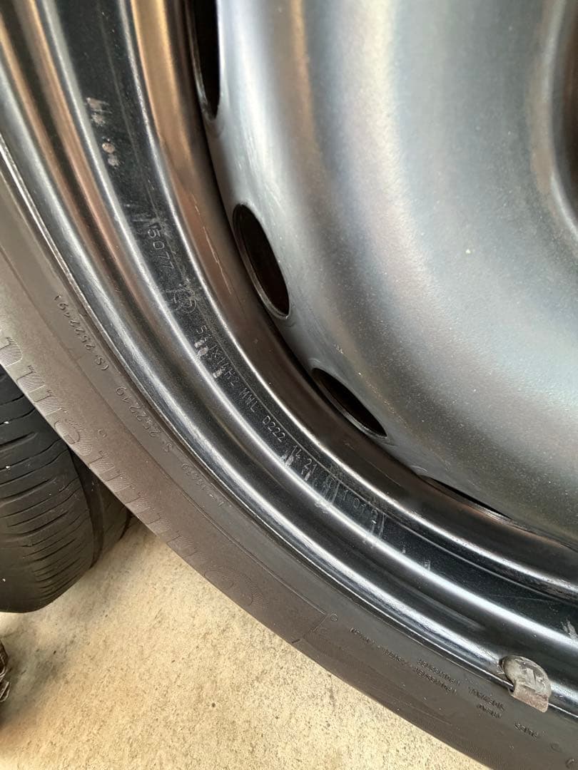 Fiat500純正スチールホイール4本セット フィアット500 ホイールカバー付