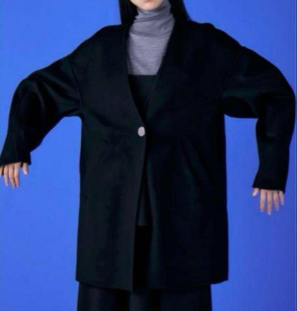 エンフォルド ウールリバーカーデコート　ノーカラー