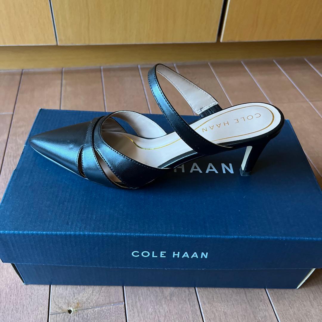 COLE HAAN ブラック ミュール ポインテッドトゥ