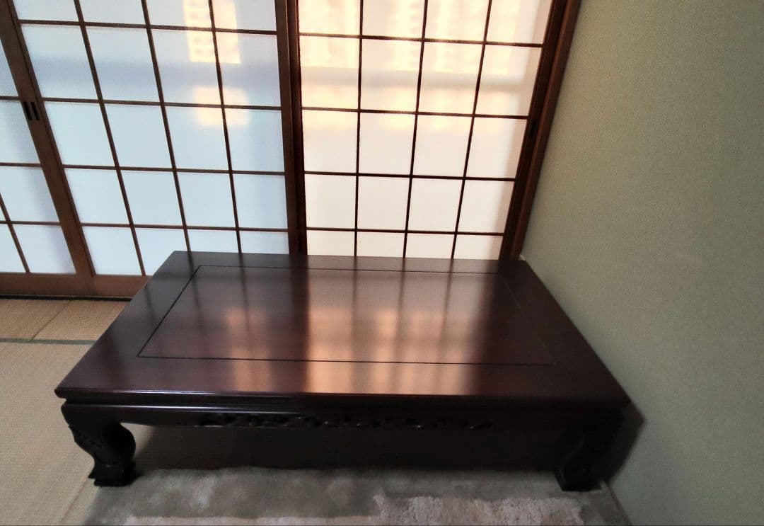 【2月8日まで】紫檀　座卓　 130×85×34 cm