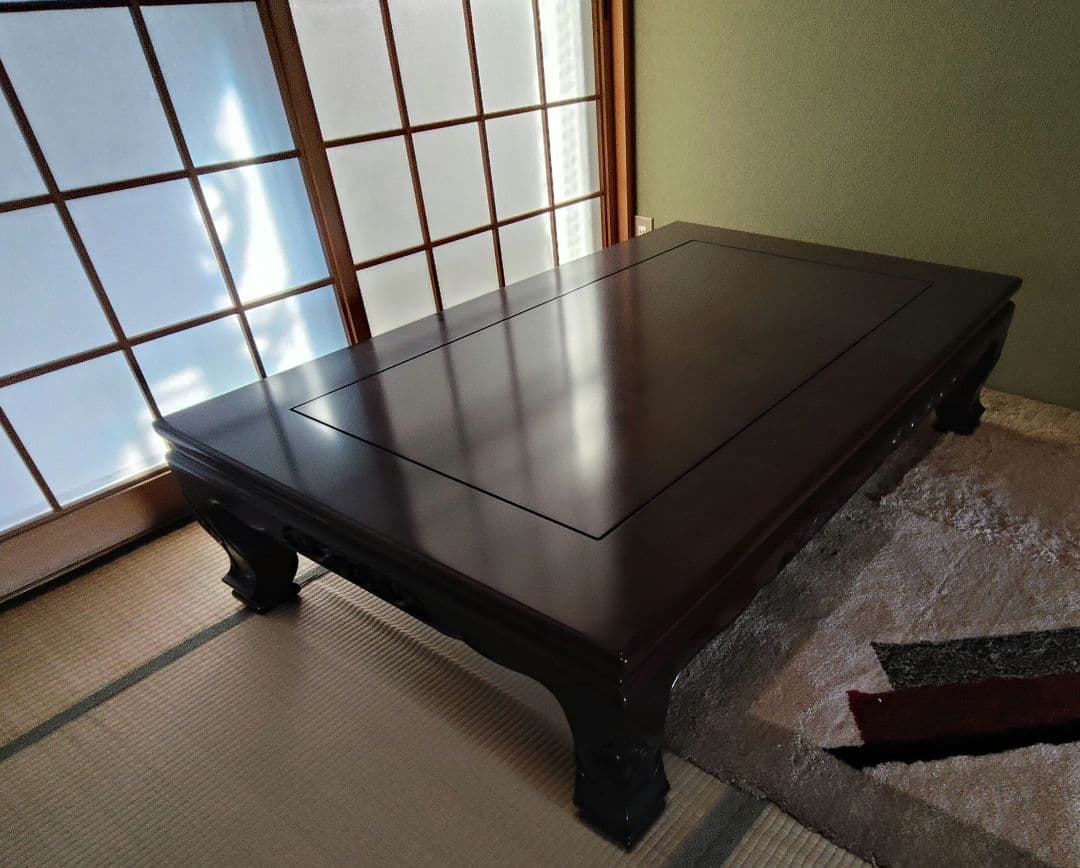 【2月8日まで】紫檀　座卓　 130×85×34 cm