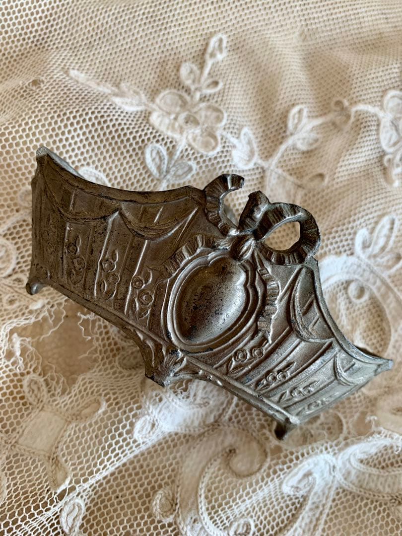 フランスアンティークジャルディニエール布花＆キャンドルホルダー＆オランダプレート