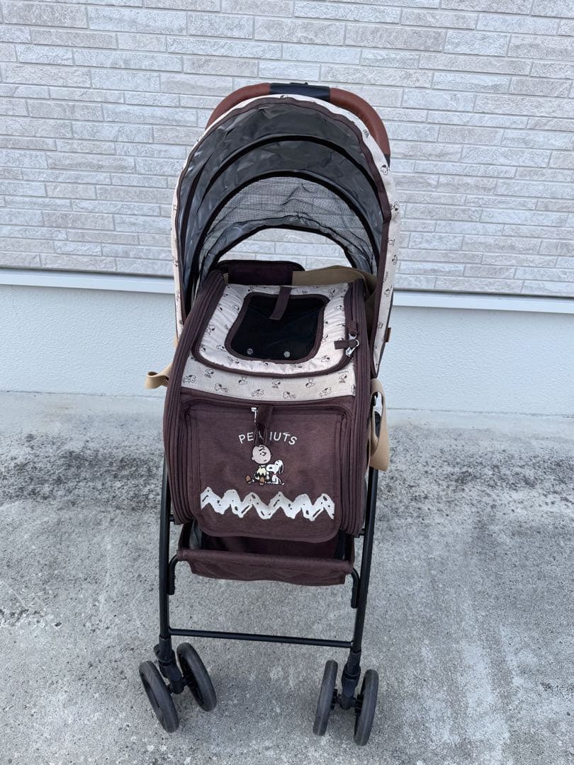 ペットパラダイス ペットカート スヌーピー ブラウン