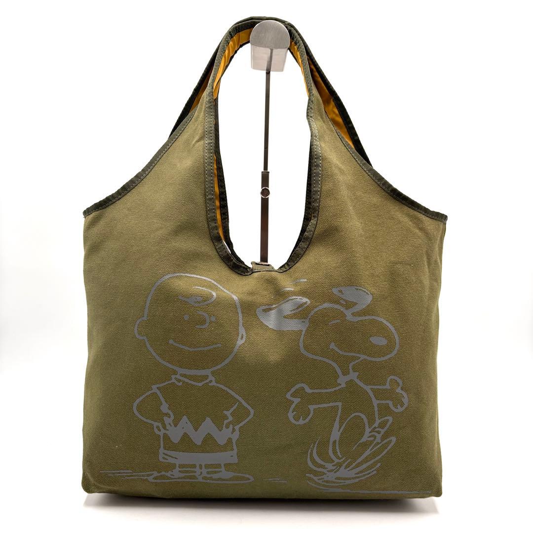 【未使用保管品】ハンティングワールド エコバッグ ピーナッツコラボ リバーシブル