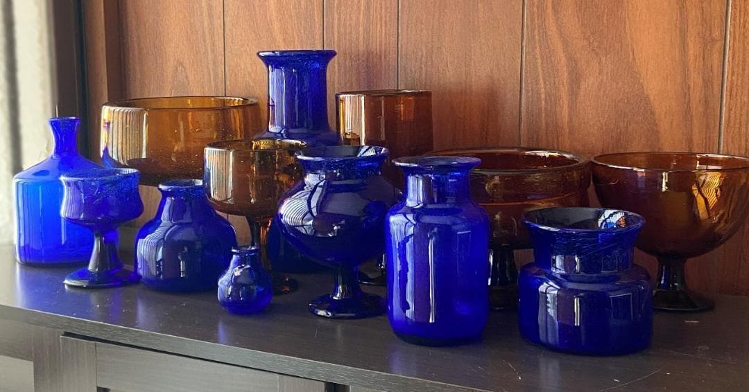 エリックホグラン BODA 北欧 ガラス ヴィンテージ 花瓶 高さ11cm F