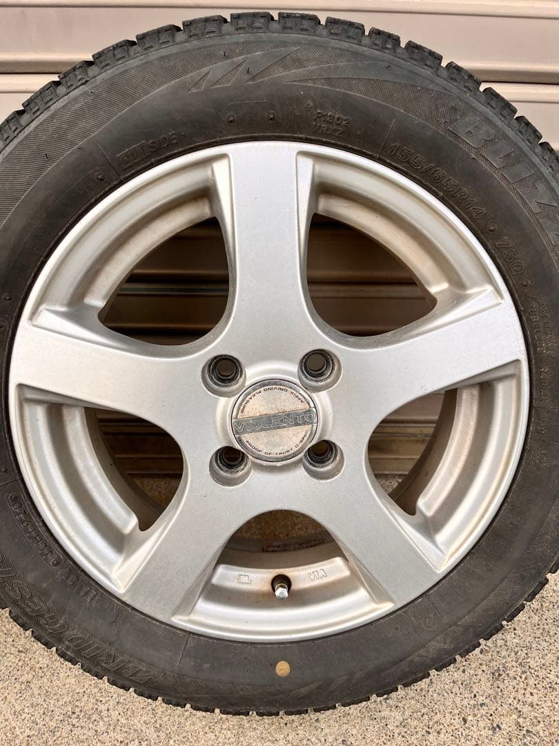 14インチ 155/65R14 VRX スタッドレスタイヤ　 ホイールセット