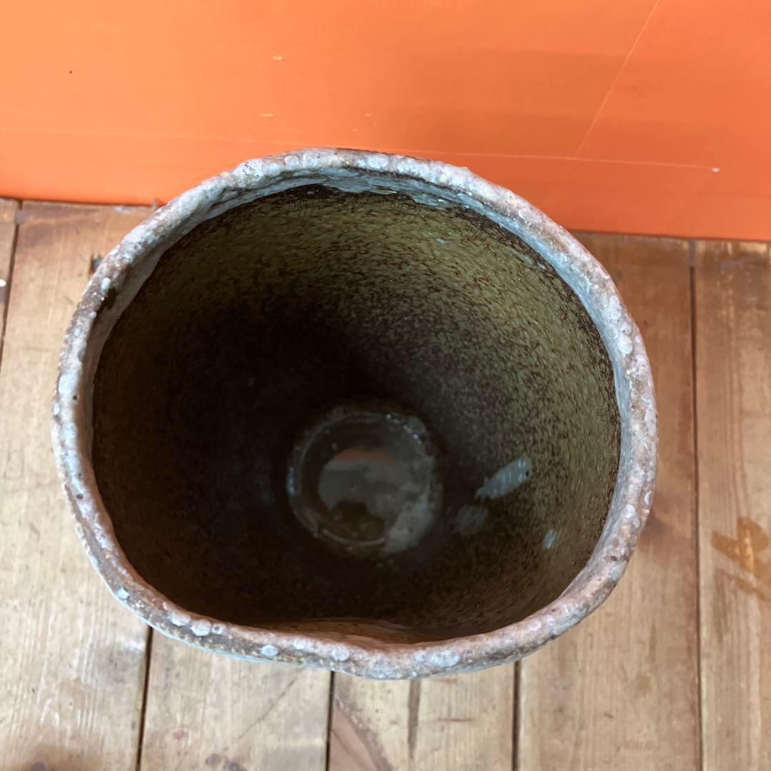 C-壁 分福 信楽焼 しがらき焼 花瓶 花器 陶器 和風 大型花瓶 伝統工芸