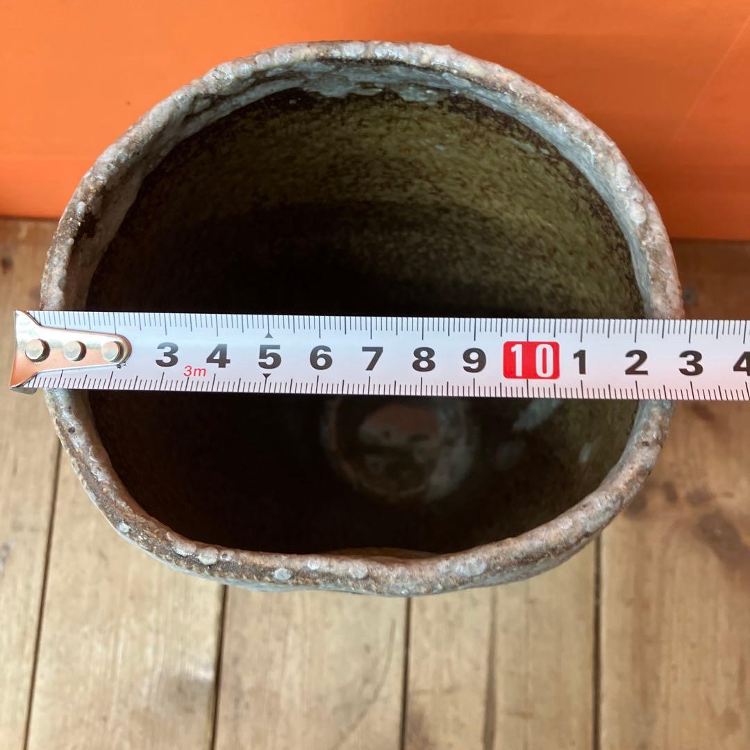 C-壁 分福 信楽焼 しがらき焼 花瓶 花器 陶器 和風 大型花瓶 伝統工芸