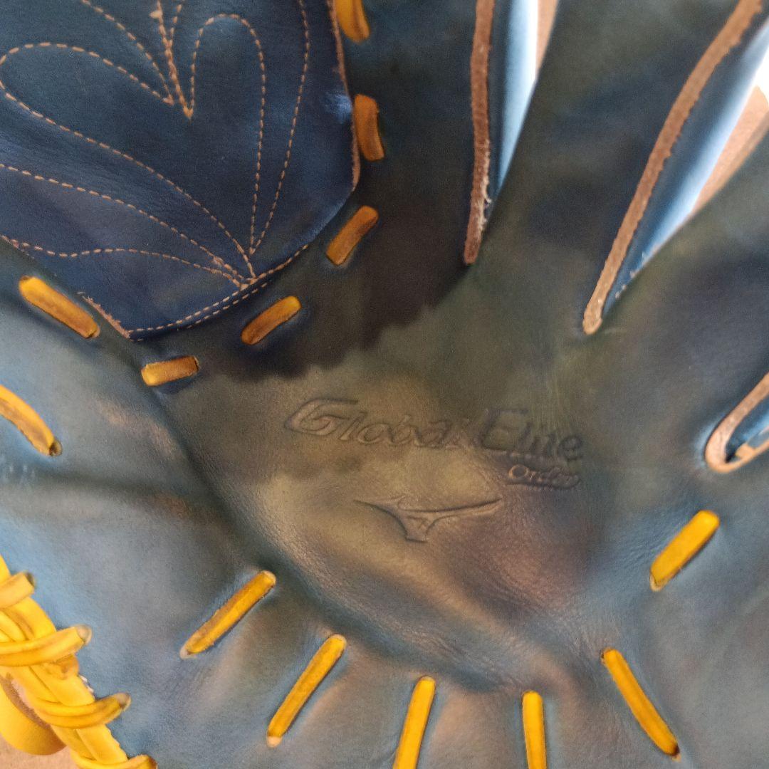 Mizuno グローバルエリート 軟式グローブ 青