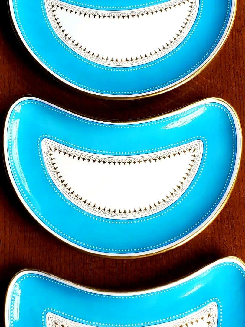 希少品 オールドミントン クレッセント プレート 6枚揃い 1887年