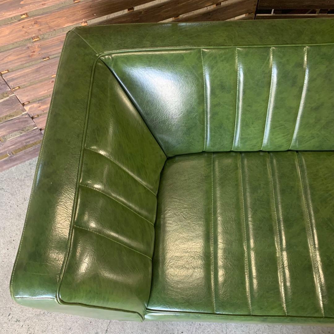 H425\" niko and コーナーソファ L字型 合皮 グリーン