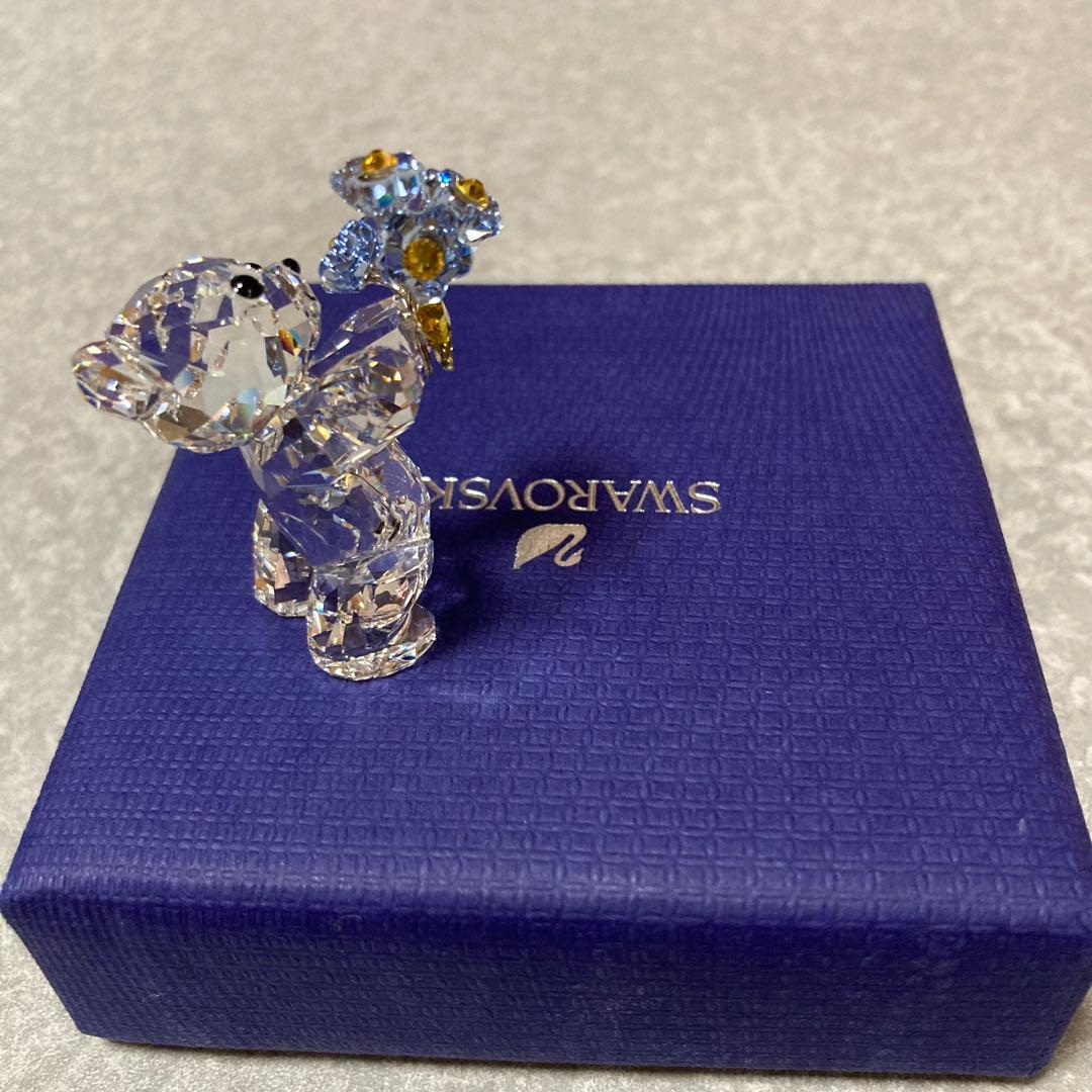 【新品】Swarovski 置物 Krisベア Forget-me-not