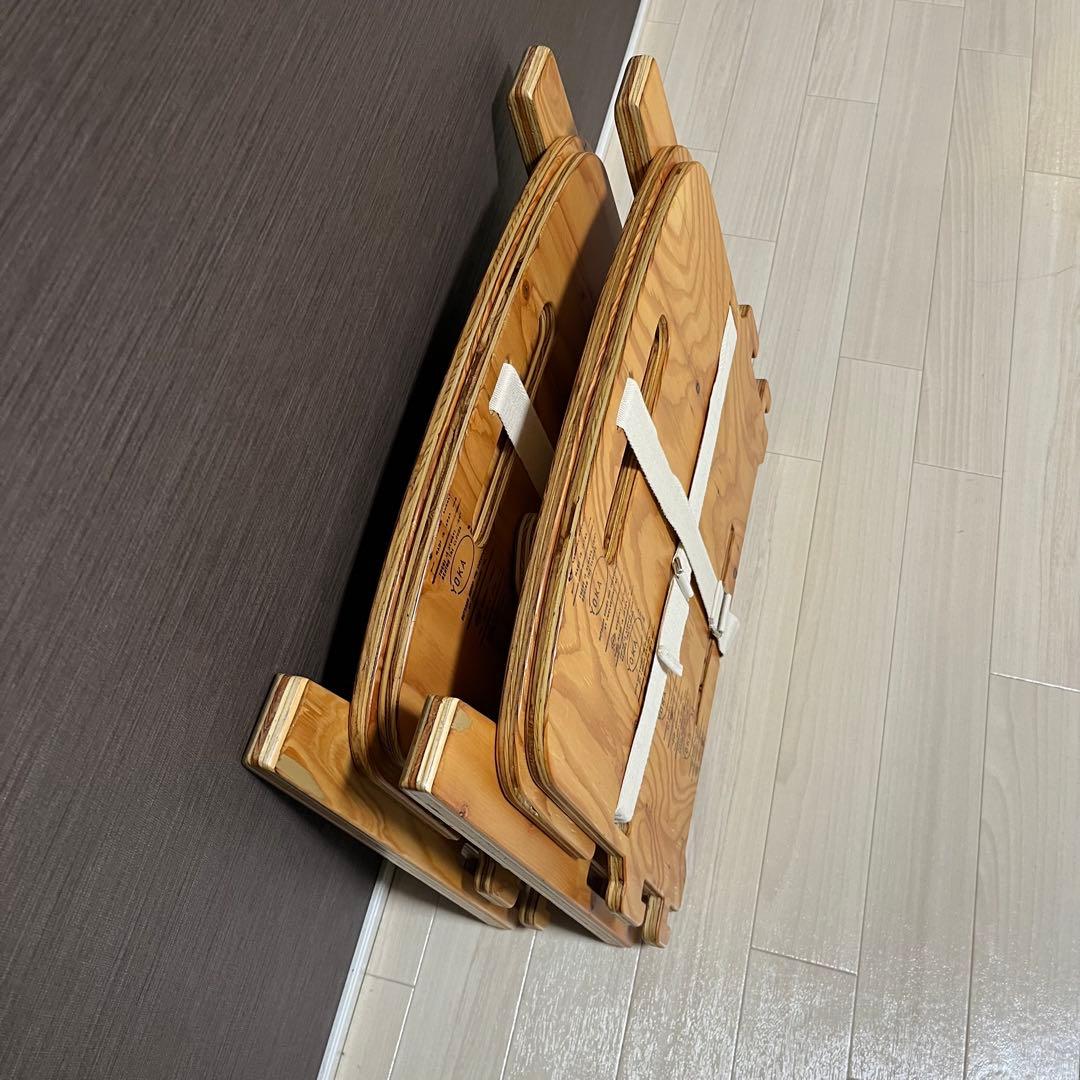 高級 美品 yokaチェア 木製チェアセット 組み立て式 キャンプ インテリア