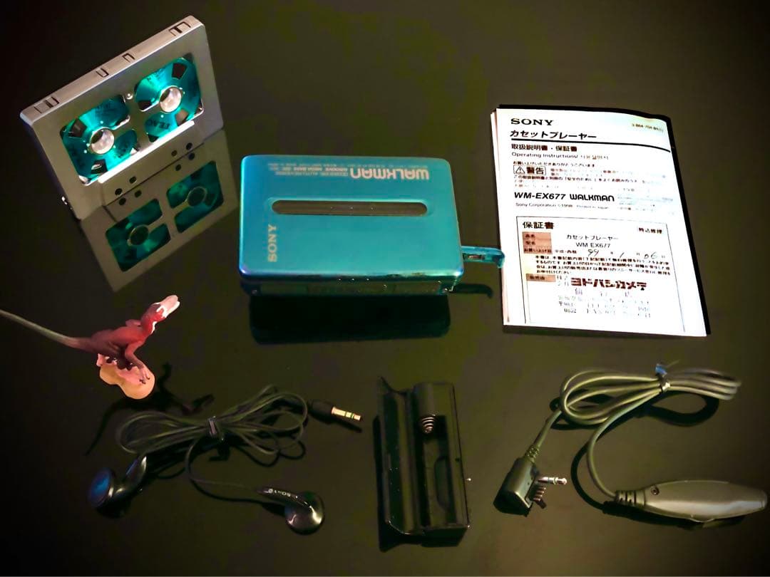 カセットウォークマン SONY WM-EX677 青い「整備済み、完動美品」