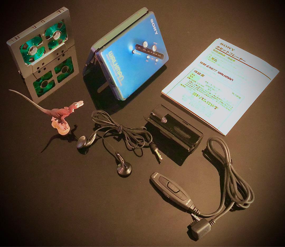カセットウォークマン SONY WM-EX677 青い「整備済み、完動美品」