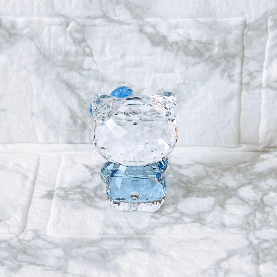 【美品】SWAROVSKI ハローキティ クリスタル　ブルーリボン