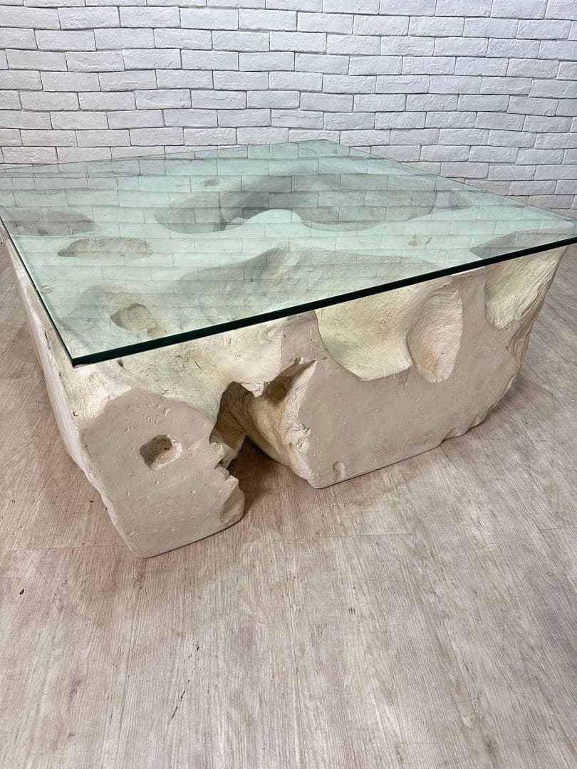 【東京都内23区配送無料】　アメリカ　輸入品　センターテーブル　ガラス　リビング