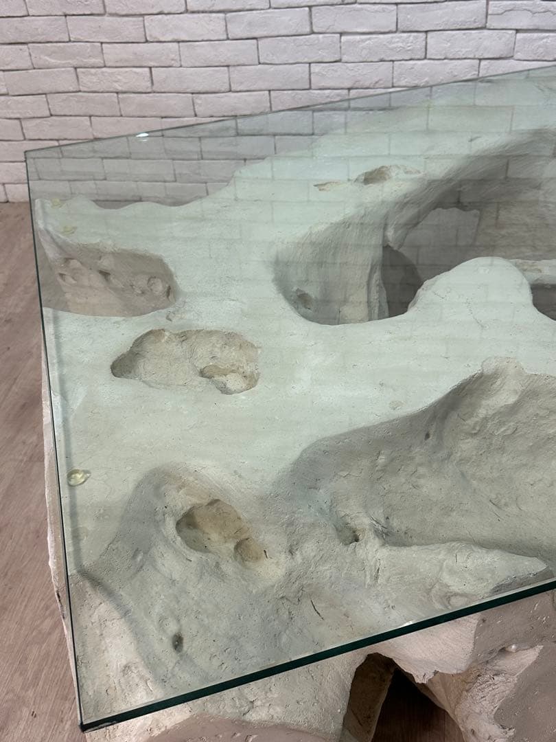 【東京都内23区配送無料】　アメリカ　輸入品　センターテーブル　ガラス　リビング