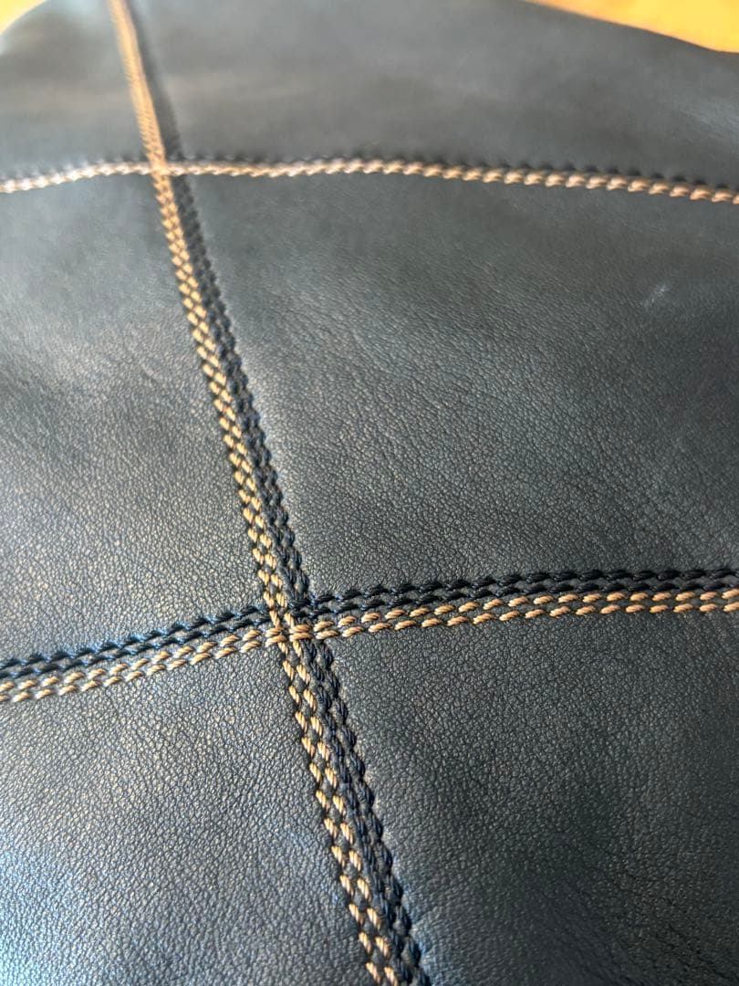 LOEWE クロスデザイン ステッチ ショルダーバッグ ハンドバッグ トート 黒