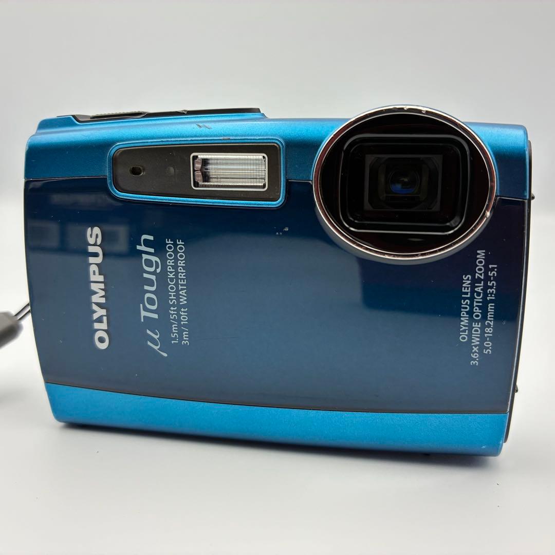 防水・内蔵メモリ1GB OLYMPUS μ TOUGH-3000 動作品 ブルー