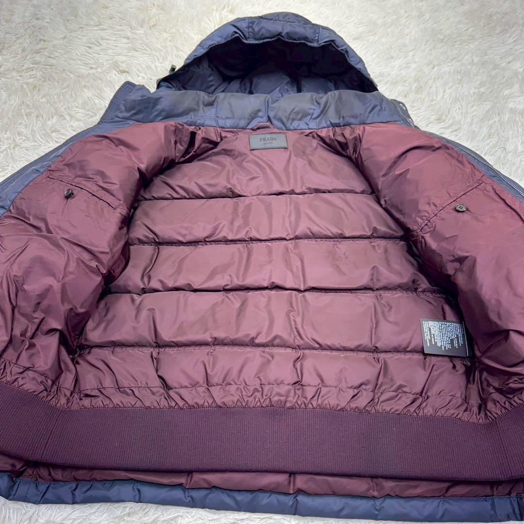 希少サイズ54✨ PRADA プラダ ダウン 三角プレート トライアングル