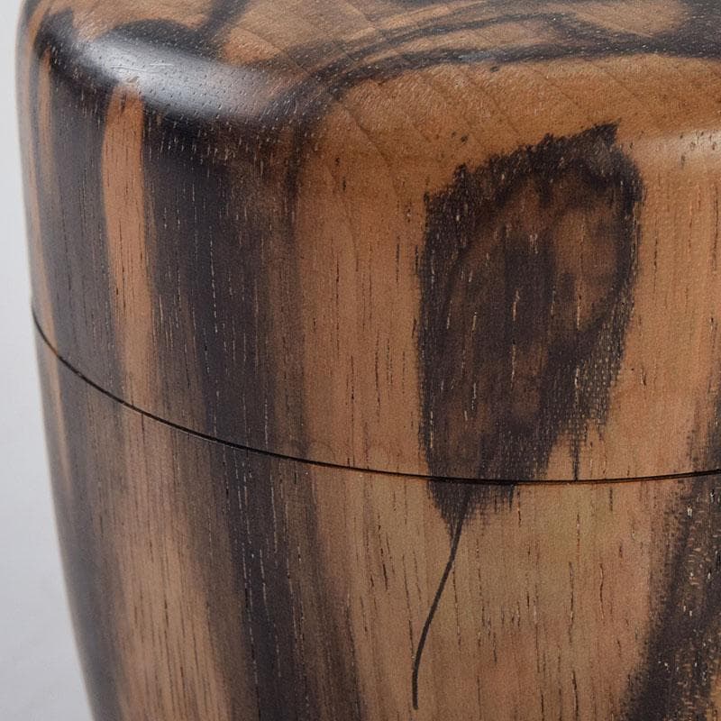 茶道具　天然木　黒柿製　棗　V　9048