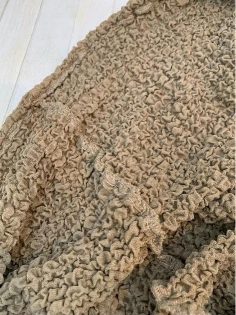 新品☆茶系♪コーナーソファ用ぽこぽこソファーカバー〇B127