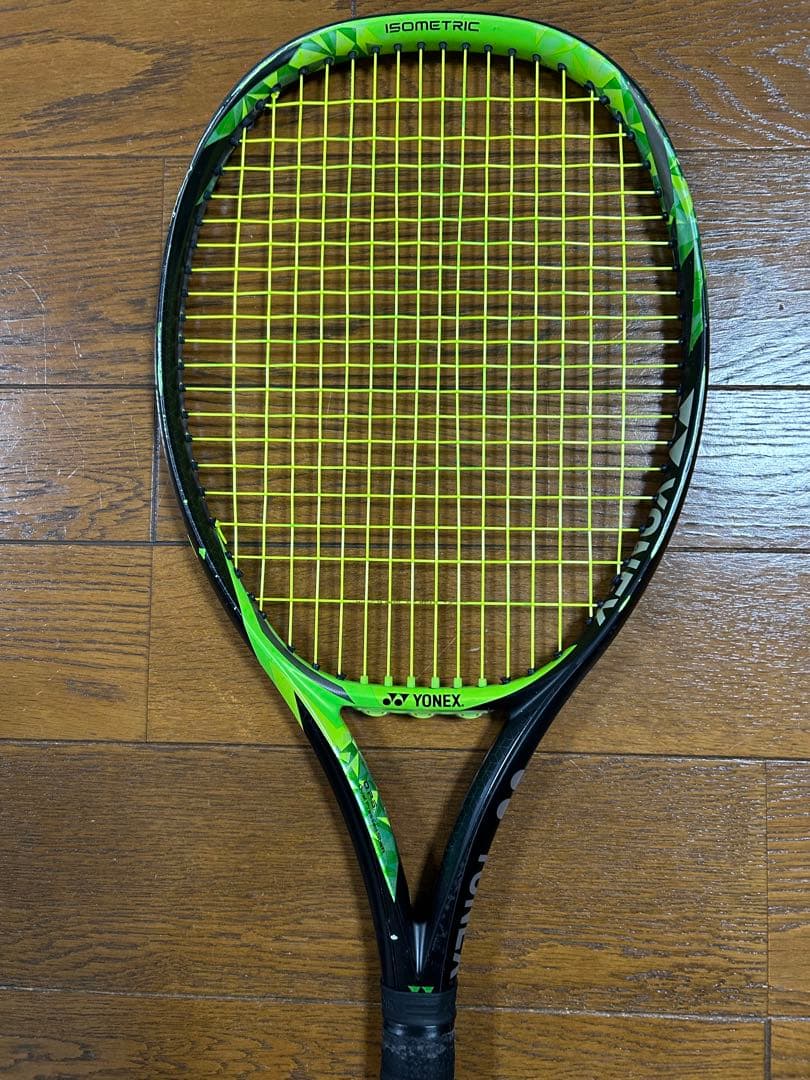 YONEX EZONE100 ブラックグリーンテニスラケット袋あり