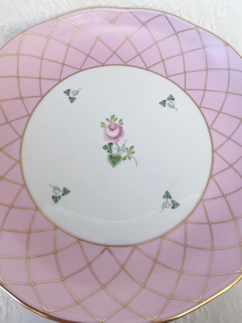 メモリアルローズ　ケーキスタンド　ヘレンド　未使用品