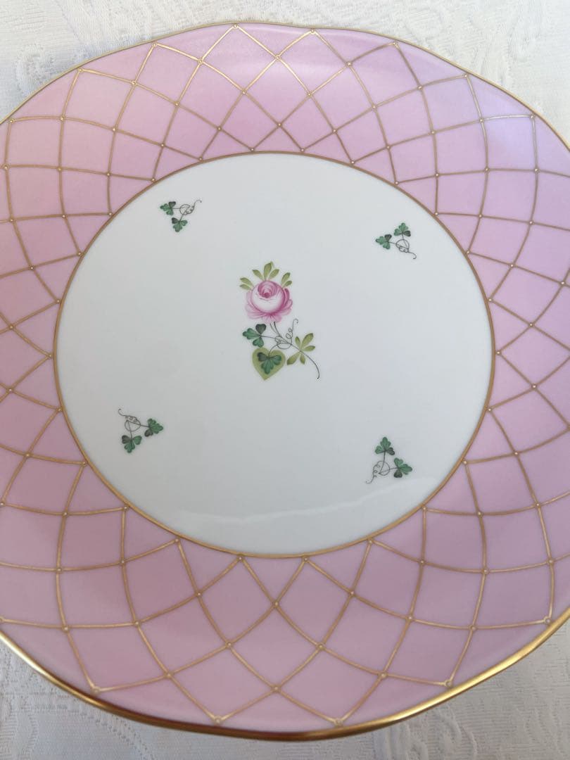 メモリアルローズ　ケーキスタンド　ヘレンド　未使用品