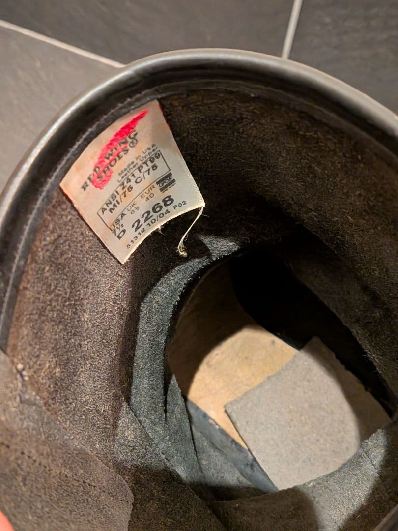 し*ん様 レッドウィング エンジニアブーツ2268 黒 レザー バックル付き