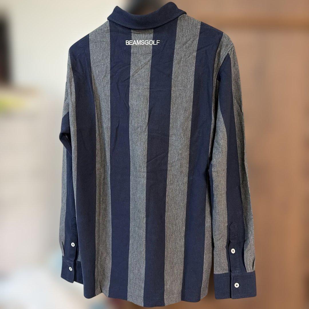 【美品】BEAMS GOLF ストライプシャツ
