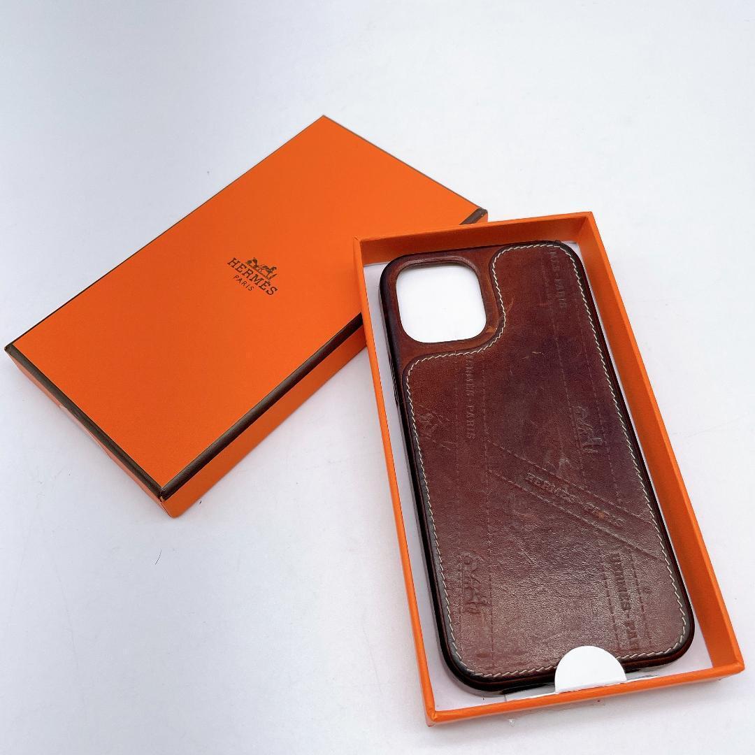 HERMES iPhone12/12 PRO 革 スマホケース m466