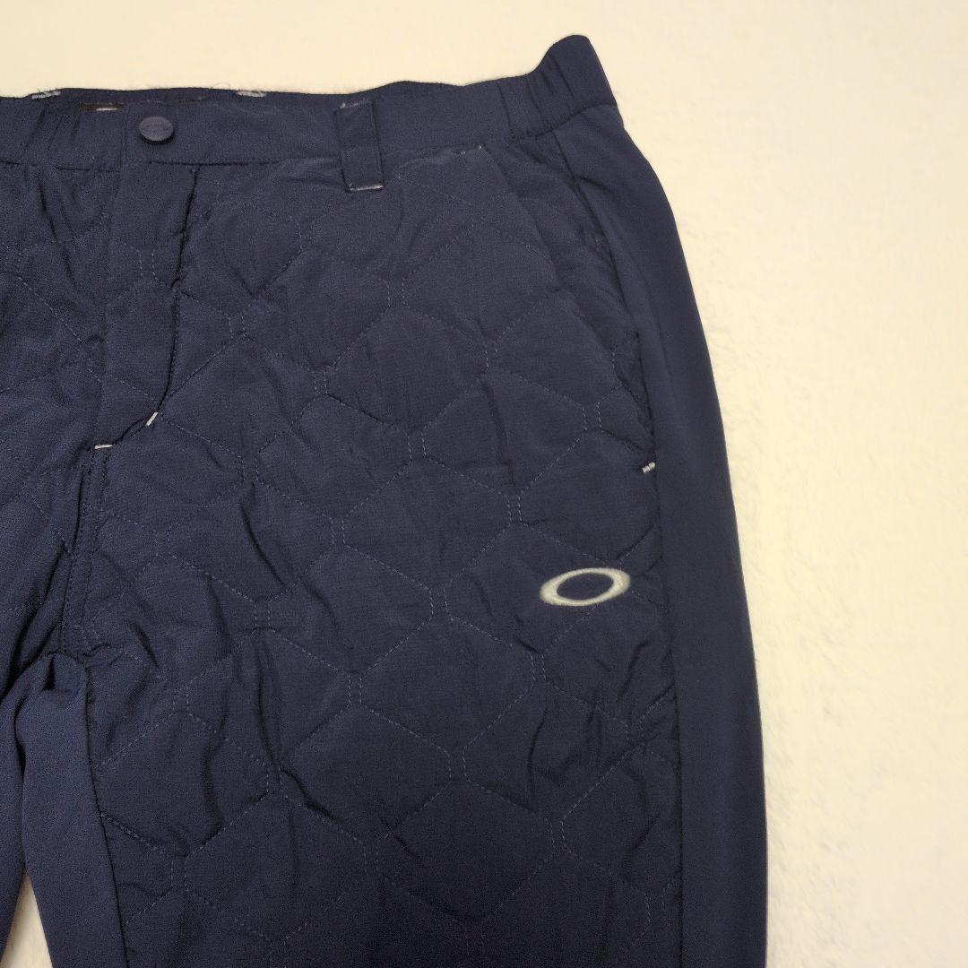 オークリー 中綿 キルティング パンツ XL ネイビー 防寒 防風 ゴルフ