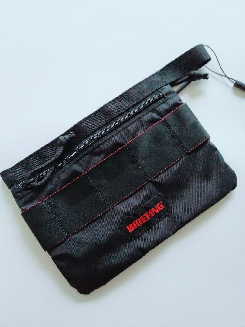 新品タグ付き ブリーフィング TWO SIDE FLAT POUCH 黒 透明