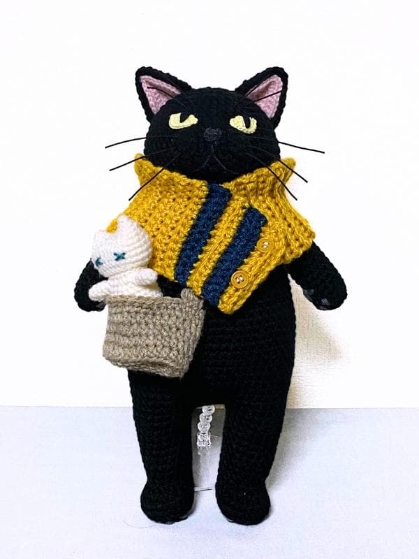 【eri35様お取置き】いっしょにおでかけ♪黒猫さんのあみぐるみ