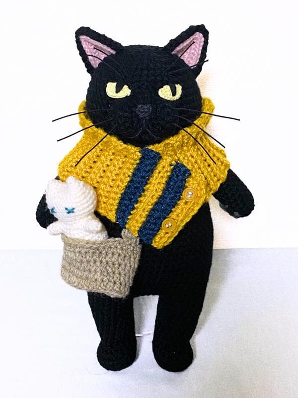 【eri35様お取置き】いっしょにおでかけ♪黒猫さんのあみぐるみ