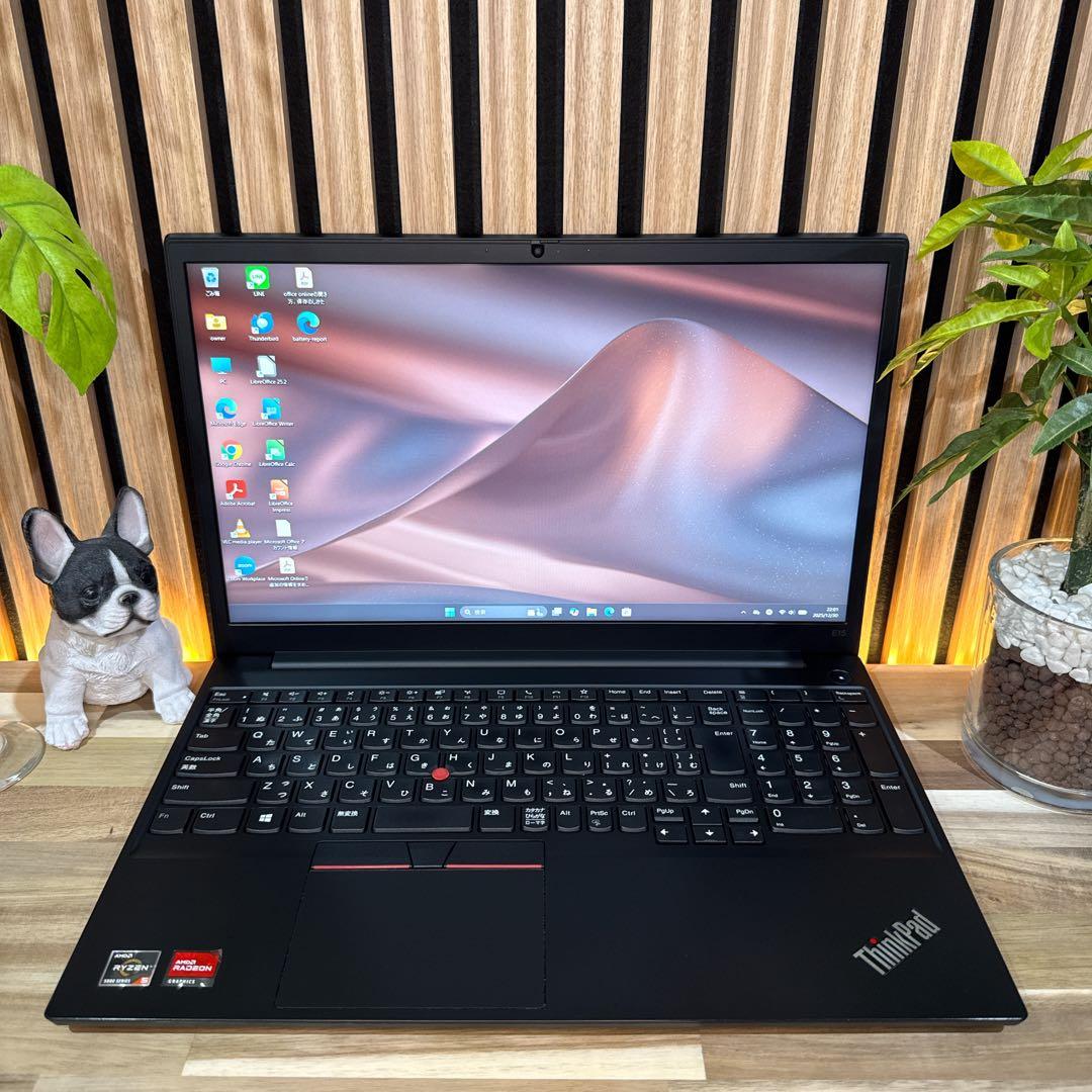 極美品‼️ThinkPad E15☘Ryzen5☘フルHD☘ノートパソコン
