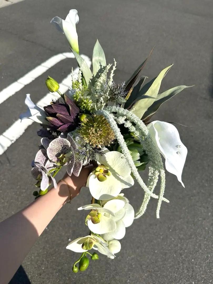 ウェディングブーケ アーティシャルフラワー ブートニア セット 結婚式