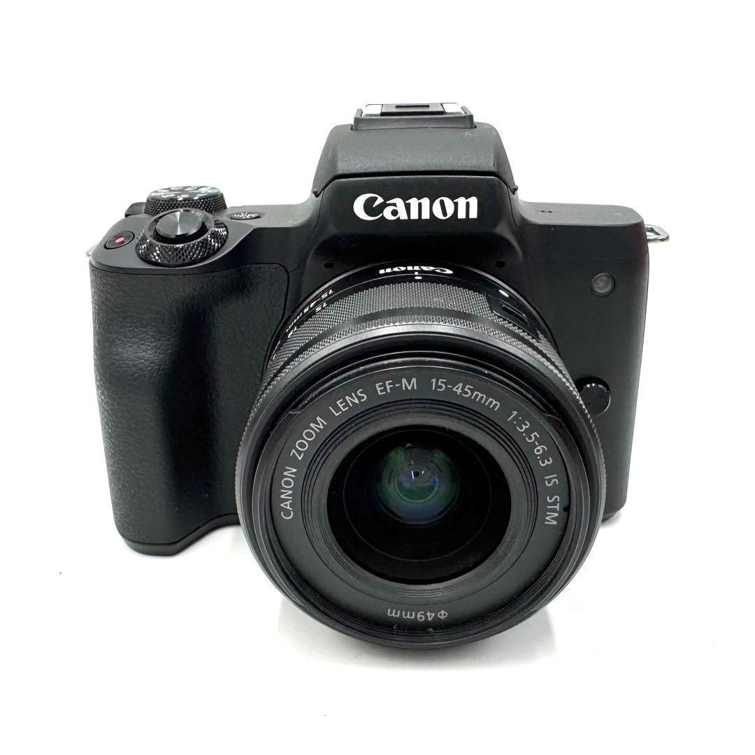 動作良好 Canon EOS Kiss M レンズキット ミラーレス ブラック