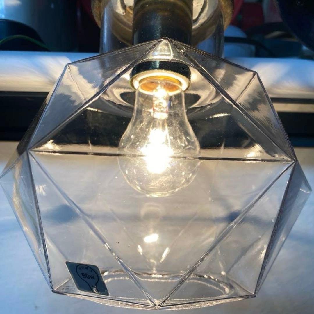 昭和レトロ　ガラス　ペンダントライト　照明　インテリア　ヴィンテージ