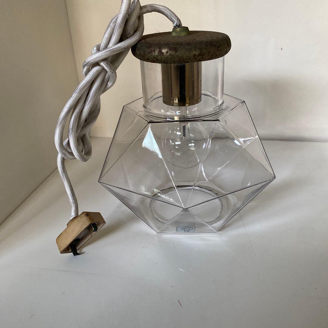 昭和レトロ　ガラス　ペンダントライト　照明　インテリア　ヴィンテージ