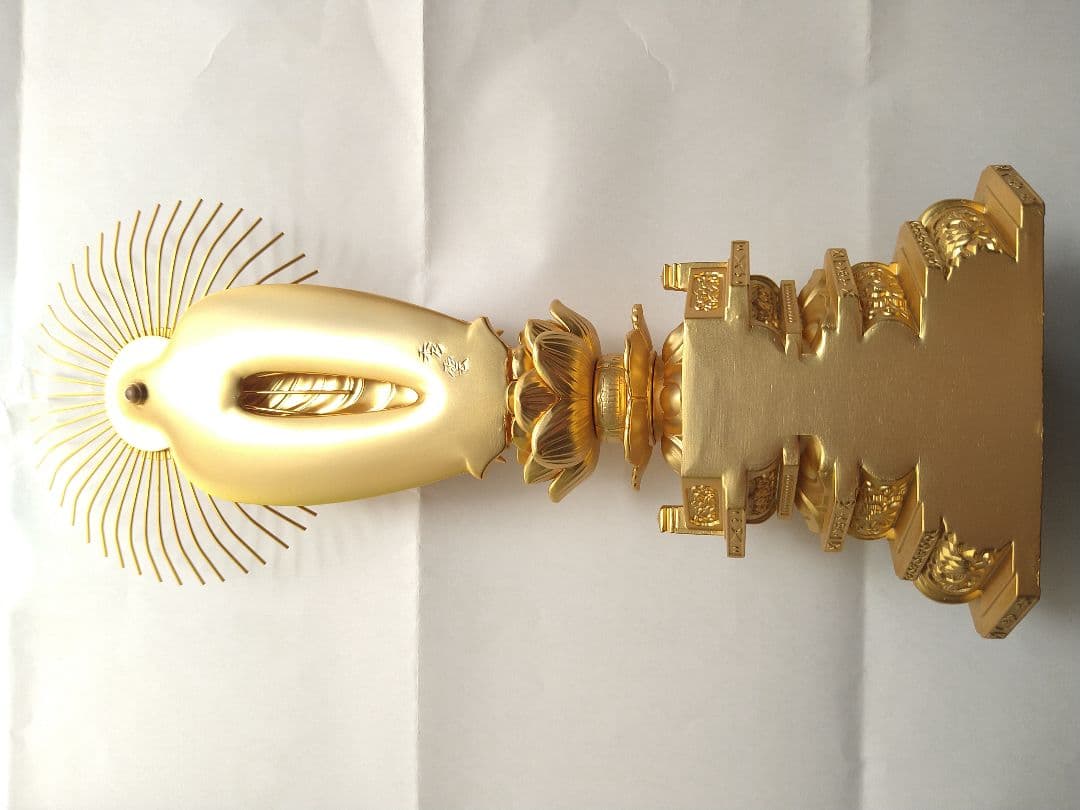 阿弥陀如来御西　本金メッキ　仏像セット